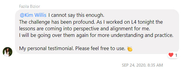 Fazila Bizior testimonial