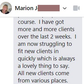 Marion Jorgensen testimonial