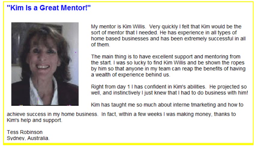 Tess Robinson testimonial